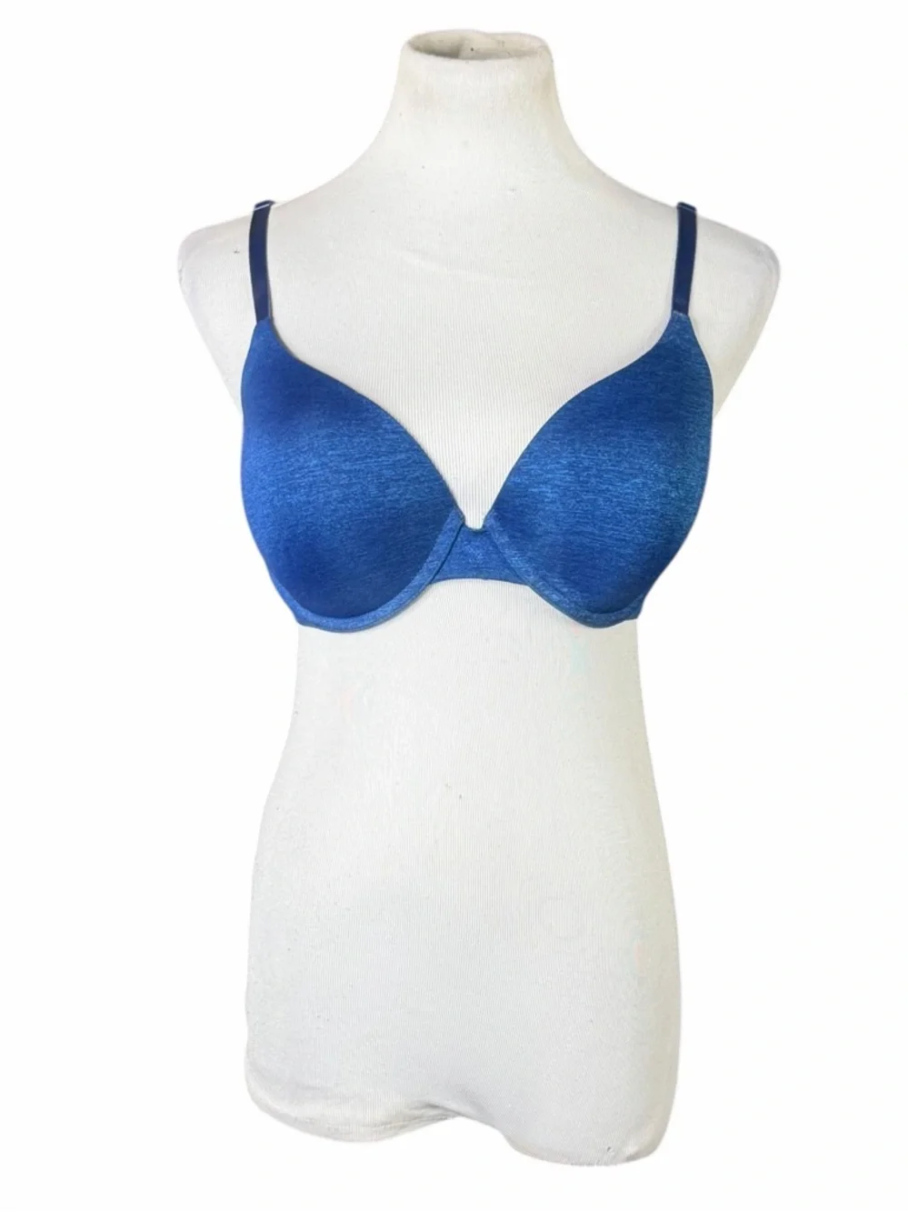 10/$25🦋 VS Blue Metallic Shine Convertible Uplift Semi Demi Bra - Size 36D - Picture 2 of 13
